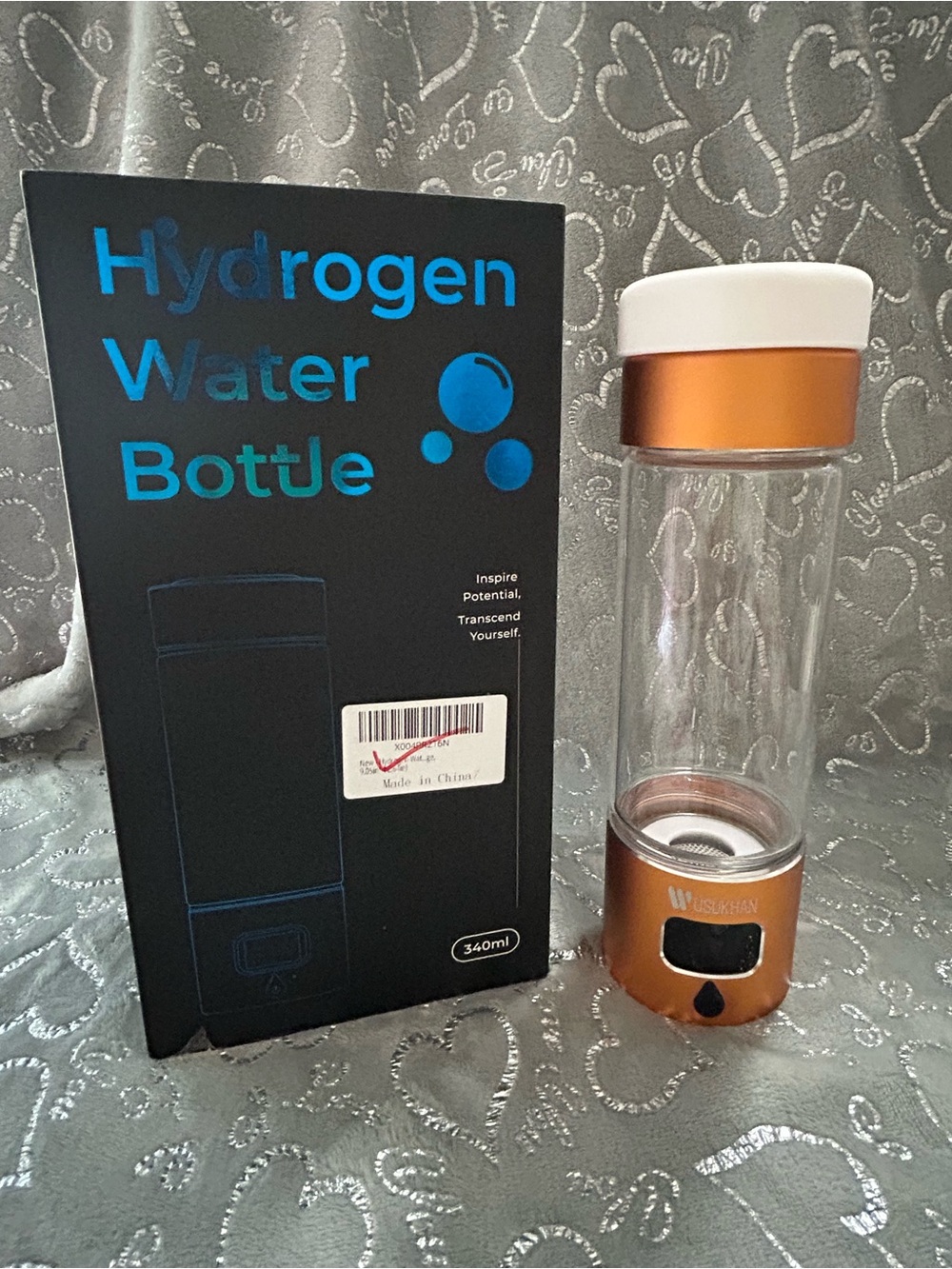 NWT USAKHAN 11oz, Copper, Hydrogen Water Bottle Portable Hydrogen Generator
